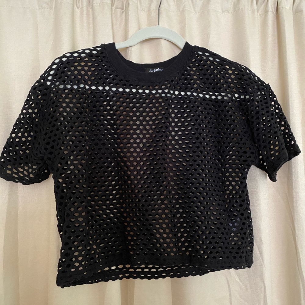 Rave crop top with holes